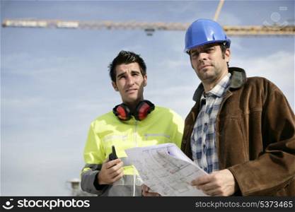 A surveyor and a traffic warden