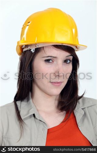 A suspicious construction worker