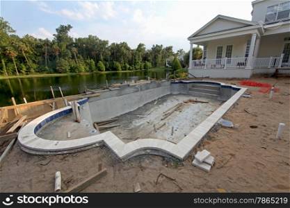 A Swimming Pool under construction in Florida