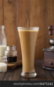 A tall Glass of Cold Coffee, Coffee Drink 