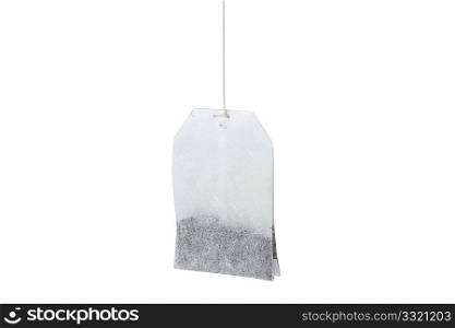 A tea bag isolated on white