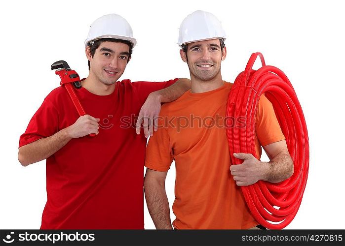 A team of tradesmen