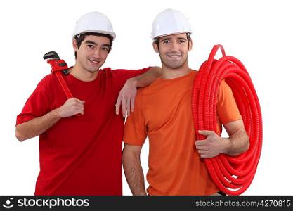 A team of tradesmen
