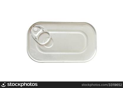 A tin can isolated on white
