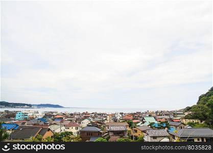 A town of Kamakura to see the sea views.
