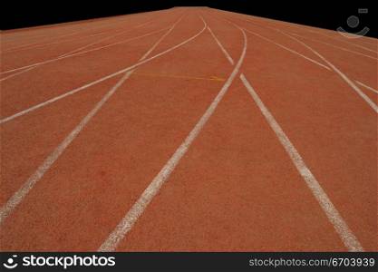 A track and field athletics running track. Melbourne Australia.