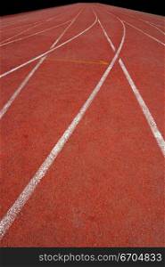 A track and field athletics running track. Melbourne Australia.