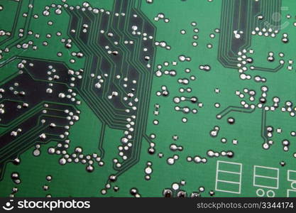 a tracks from an electronic circuit board