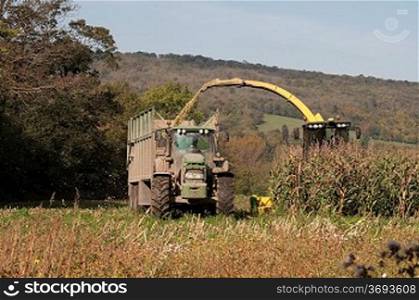A tractor working a farmers field