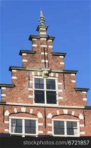 A tradition facade in Haarlem, the Netherlands