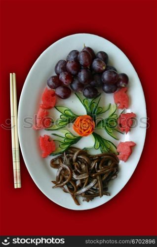 A traditional Chinese Vegetarian Meal.