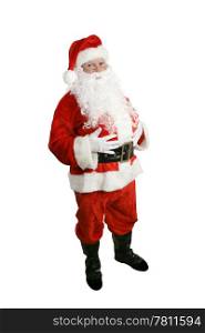 A traditional Christmas Santa Clause, full body isolated.