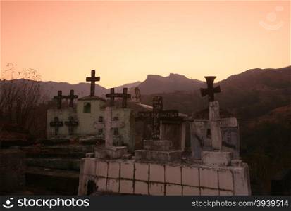 a traditional graveyard at the village of Moubisse in the south of East Timor in southeastasia.&#xA;