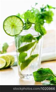 A traditional Mojito with mint and lime