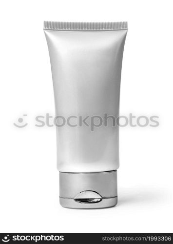 a tube of cosmetics isolated on white background with clipping path