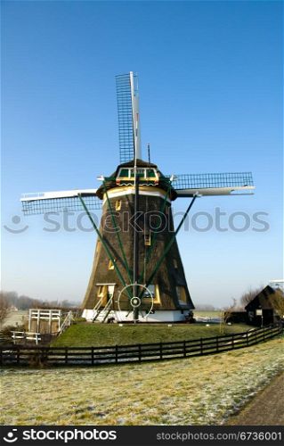 A typical Dutch windmill, near Den Haag, the Netherlands