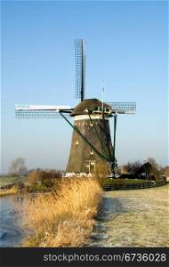 A typical Dutch windmill, near Den Haag, the Netherlands