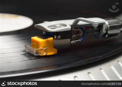 A USB record player up close