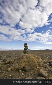 A Varda is an Icelandic custom and an omen for a safe onward journey. For some, it represents Zen, for others, the stack of stone is merely a road side marker