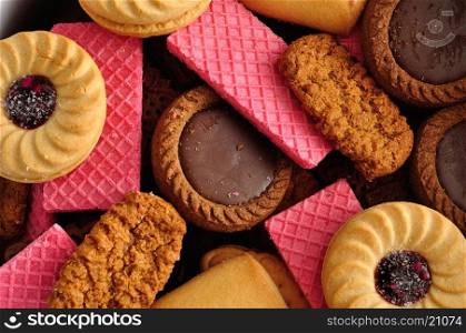 A variety of biscuits