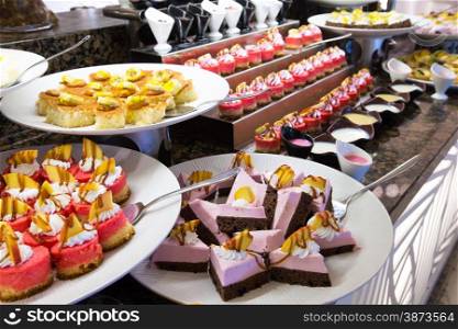 A variety of cakes