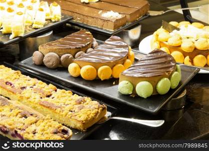A variety of cakes