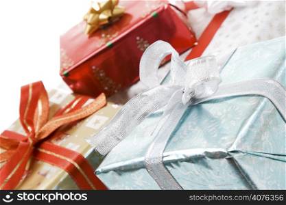 A various packages of christmas gifts