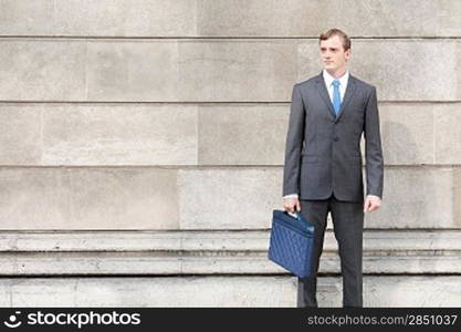 A very confident business man in a suit in London