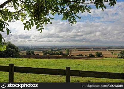 A view across the fertile arable farmland of the Lincolnshire Fens,UK