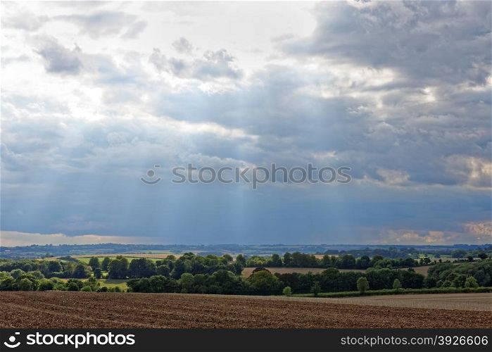 A view across the rolling chalk uplands of the Lincolnshire Wolds,UK