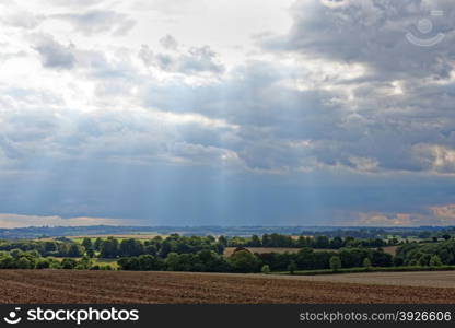 A view across the rolling chalk uplands of the Lincolnshire Wolds,UK