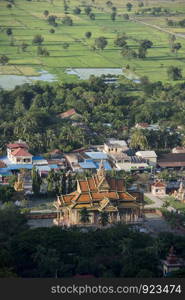 a view from the Mount Phnom Sompov near the city of Battambang in Cambodia. Cambodia, Battambang, November, 2018. CAMBODIA BATTAMBANG PHNOM SAMPEAU