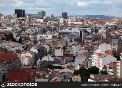 a view in the city centre of Baixa in the city centre of Lisbon in Portugal in Europe.. EUROPE PORTUGAL LISBON BAIXA CITY CENTRE