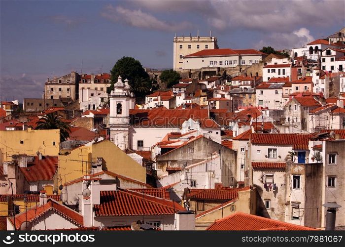 a view in the city centre of Baixa in the city centre of Lisbon in Portugal in Europe.. EUROPE PORTUGAL LISBON BAIXA CITY CENTRE