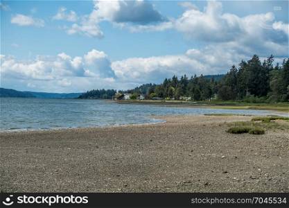 A view looking south of the Hood Canal in Wahsington State. Photo taken from Belfair State Park..