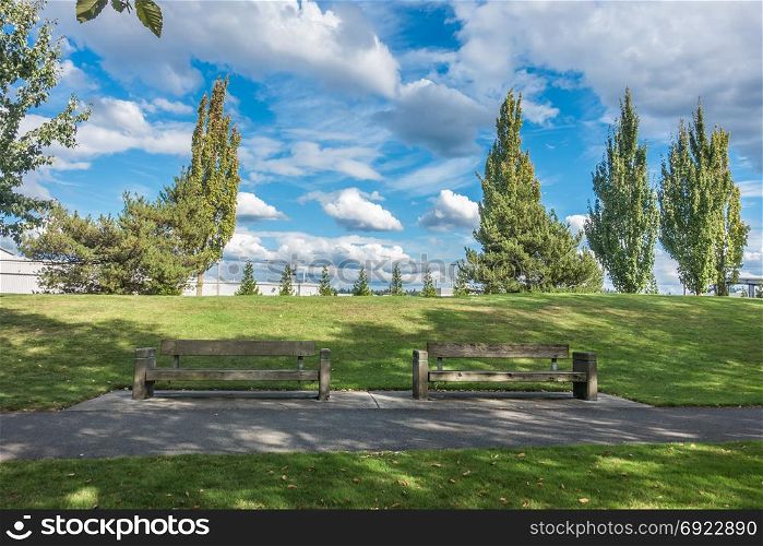 A view of a section of the Cedar River Trail Park in Renton, Washington.