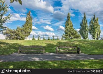 A view of a section of the Cedar River Trail Park in Renton, Washington.