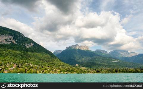 a view of Lake Annecy in the French Alps