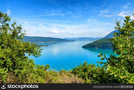 a view of Lake Annecy in the French Alps