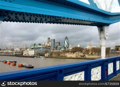 A view of London&rsquo;s CBD captured from Tower Bridge