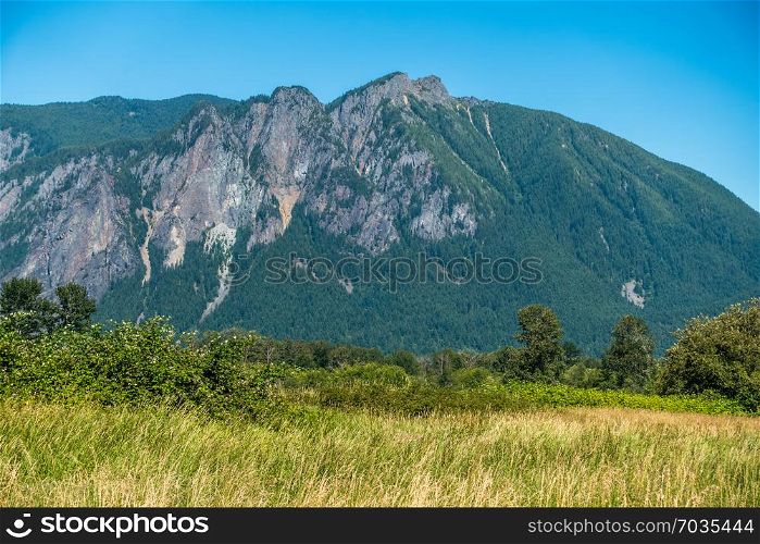 A view of Mount Si in North Bend, Washington.