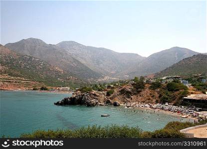 A view of one of the beaches at Bali resort village on the Greek island of Crete