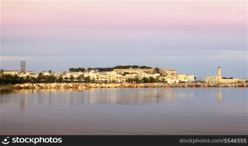 A view of Rethymnon city, Crete, Greece, shortly after dawn