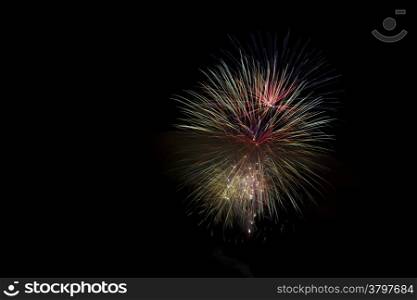 A view of San Vito Fireworks in Ischia island in Italy