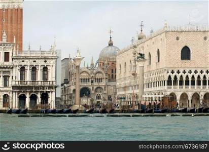 A view of St Mark&rsquo;s Square, from the Grand Canal, Italy, Venice