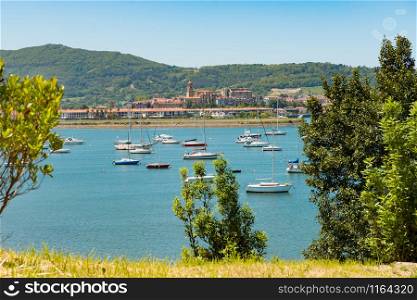 a view of the bay of Hendaye, Pyrenees