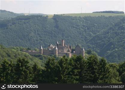 A view of the castle at Bourscheid, Luxembourg