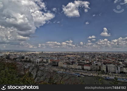 A view of the Danube river in Budapest