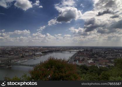 A view of the Danube river in Budapest