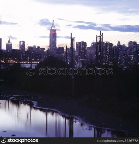 A View Of the Empire State Building From Across The River